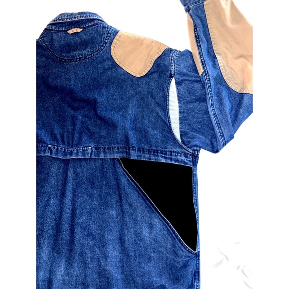 Vintage Remington Hunting Shacket Men's Large Denim with Game Pouch Pockets - Picture 8 of 12